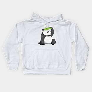 Panda Leaf Hat Kids Hoodie